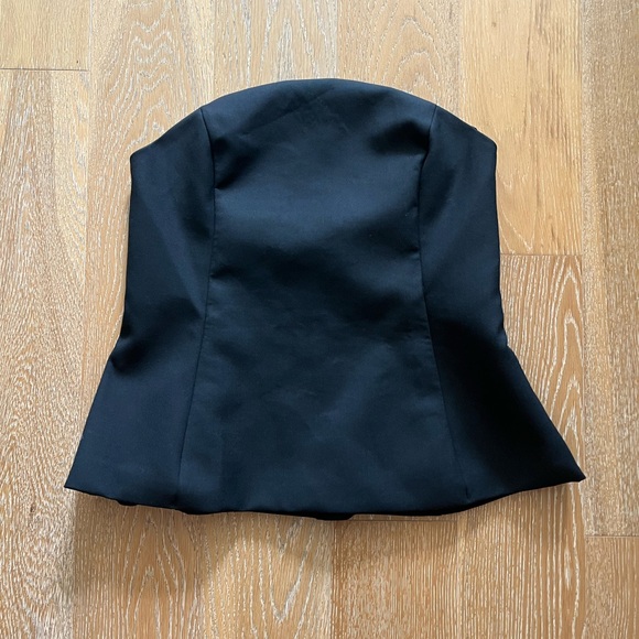 Zara Black Strapless Top peplum - Picture 1 of 13